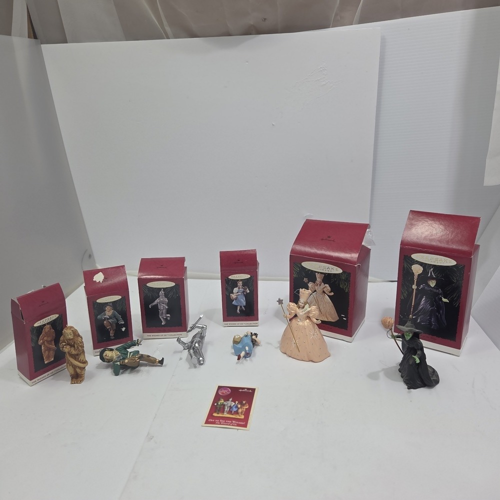Hallmark Keepsake‎ Ornament Wizard of Oz Complete Set 6 Lot Dorothy Witch Glinda